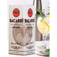 Белый Ром Bacardi Carta Blanca или Carta Negra 3 литра Терапак